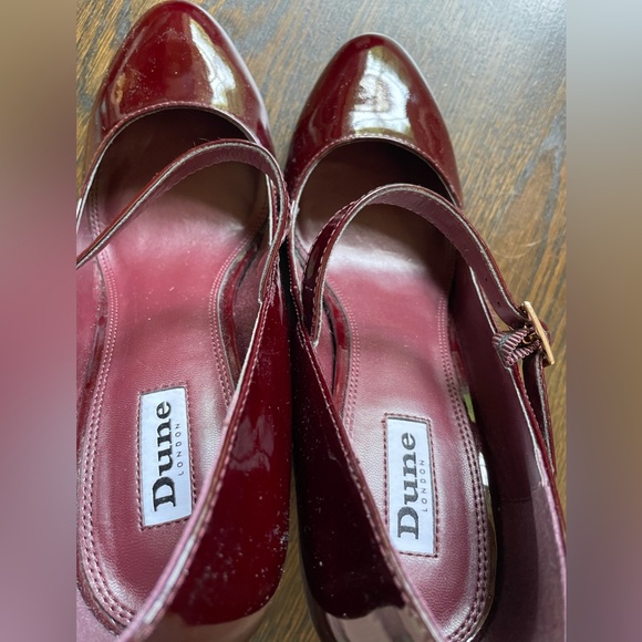 DUNE of London classic burgundy patent Mary Jane heels. - Picture 10 of 16